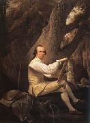 Jacob More Self-Portrait Painting in the Woods oil painting